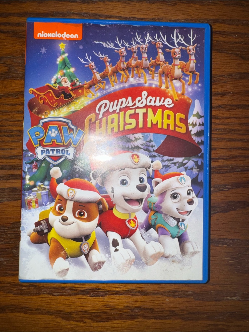Paw Patrol Holiday DVD Cover – Blue, Red, White
